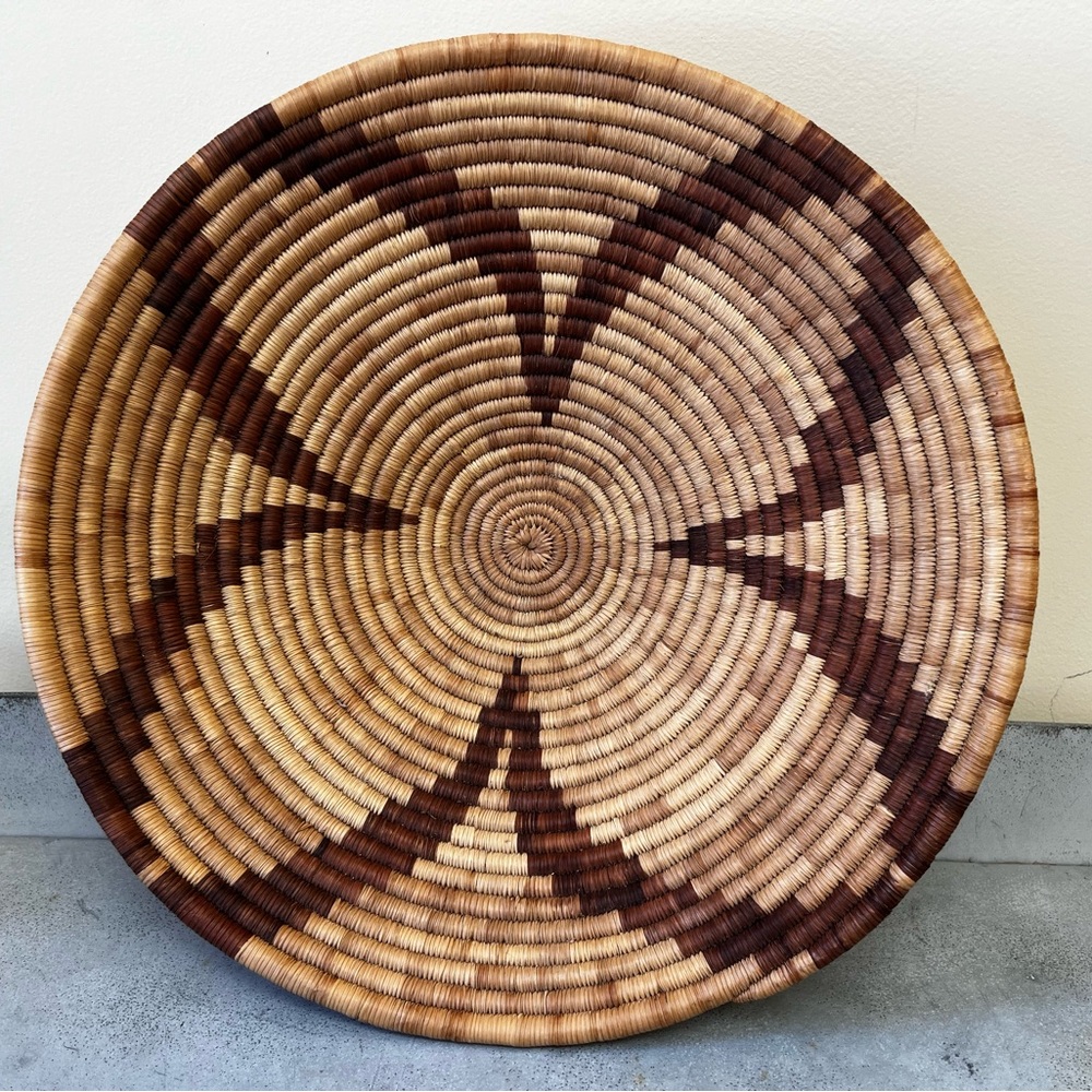 🌅 Antique 🌅 Vintage Boho Hand Woven Wicker Basket Bowl